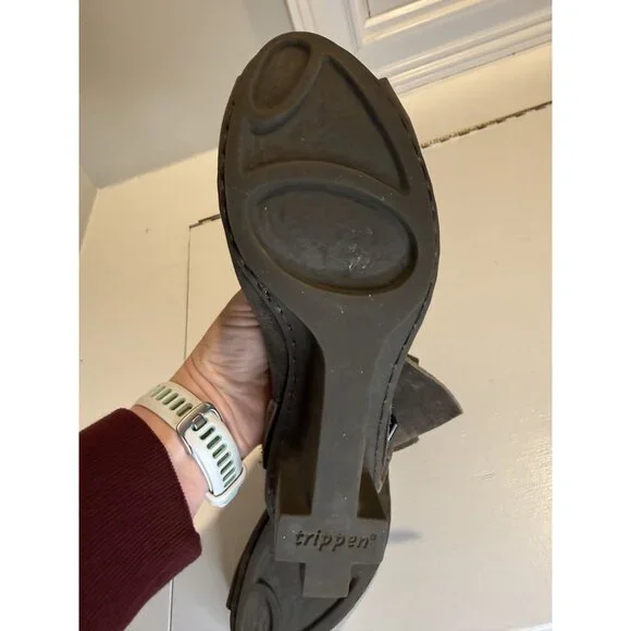 NEW Trippen Womens Mandarin Heeled Sandal Brown Leather UK 39 US 8.5 $392 [jb] - Picture 11 of 11